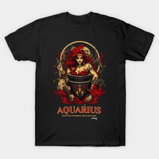 Dark Zodiac Aquarius: The Unconventional Soul T-Shirt